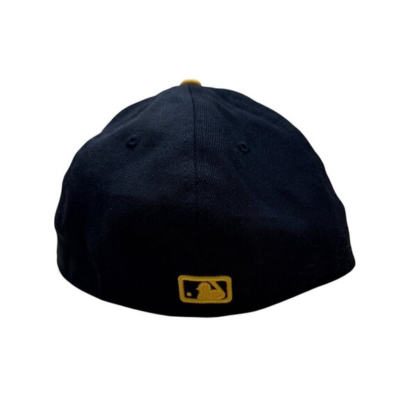New Era Pittsburgh Pirates 59Fifty Fitted Cap Black & Yellow Size 7 1/2 MLB Hat - Picture 4 of 10